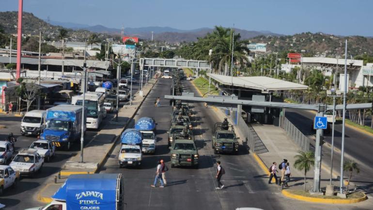 Arribo de soldados a Acapulco