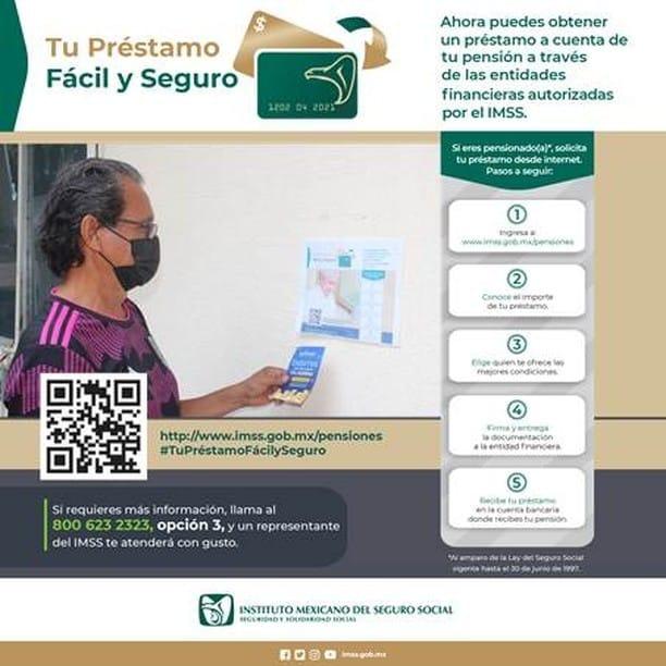 Los interesados pueden ingresar al portal www.imss.gob.mx/pensiones y conocer el importe de su préstamo