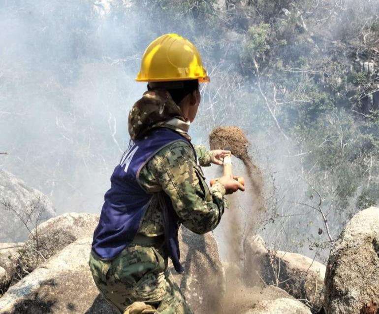 No cesan los trabajos para sofocar los incendios forestales en Acapulco