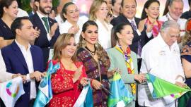 La gobernadora Evelyn Salgado cortó el listón inaugural junto a la jefa de gobierno de CDMX, Claudia Sheinbaum y el secretario de Turismo, Miguel Torruco