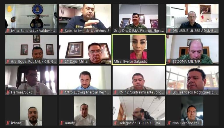 Coordina gobernadora acciones para reforzar seguridad en Acapulco con 500 elementos más de la GN