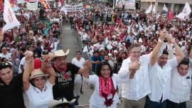 Hizo el llamado a la población a continuar con la Cuarta Transformación en Acapulco